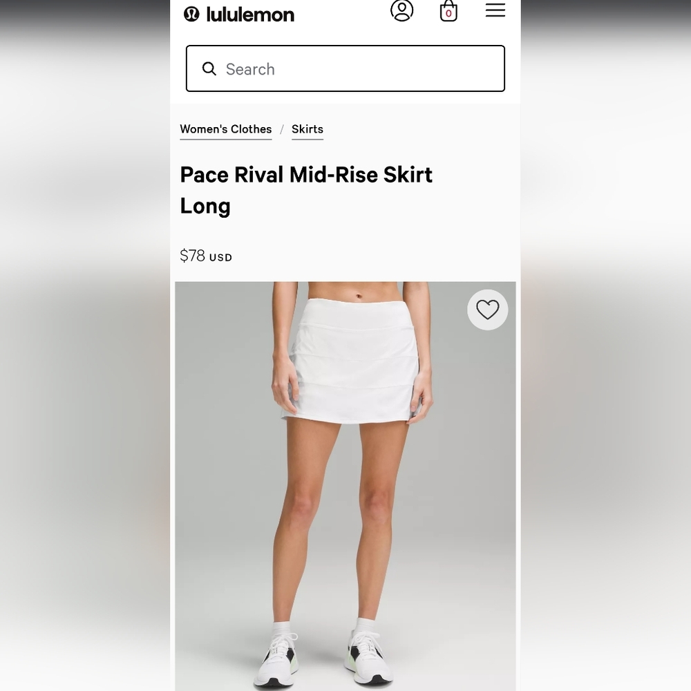 Lululemon Pace Rival Mid-rise Skirt